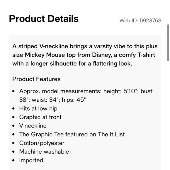 NWT DISNEY Mickey Mouse V-Neck Tee - Picture 10 of 11